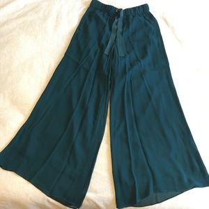 Lou & Grey Wide Leg Drawstring Pants Blue